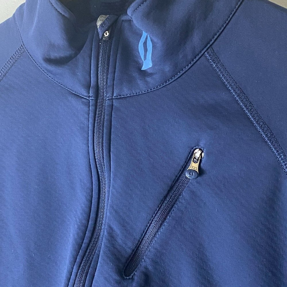 SCOTT SPORTS SA Mens Blue Tech Long Sleeve Jacket Size S Cycling Running - Picture 3 of 10